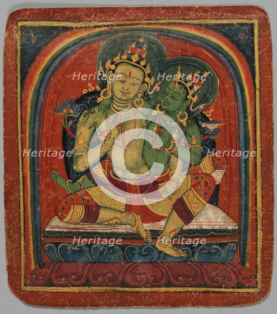 Initiation Card (Tsakalis): Manjushri, early 15th century. Creator: Unknown.