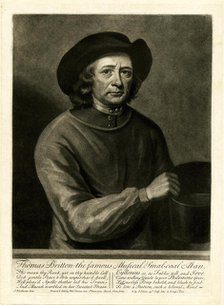 Portrait of Thomas Britton (1644-1714), after 1736. Creator: Simon, John (1675-1751).