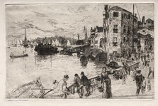 Etchings of Venice: Castello Quarters, Riva, 19th century. Creator: Otto H. Bacher (American, 1856-1909).