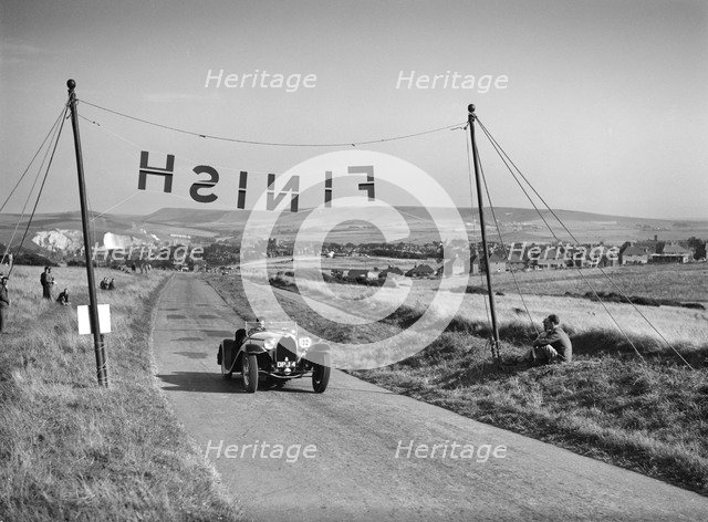 Bugatti Type 55 of CI Craig competing at the Bugatti Owners Club Lewes Speed Trials, Sussex, 1937. Artist: Bill Brunell.