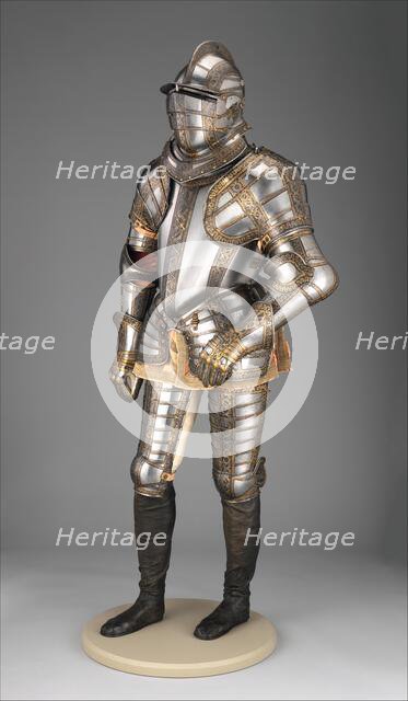 Armour of Sir James Scudamore (1558-1619), British, Greenwich, c1595-96; restored 1915. Creators: Jacob Halder, Royal Workshops at Greenwich, Daniel Tachaux.