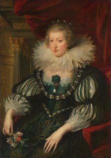 Portrait of Anne of Austria (1601-1666), Queen of France, c.1628. Creator: Workshop of Peter Paul Rubens.