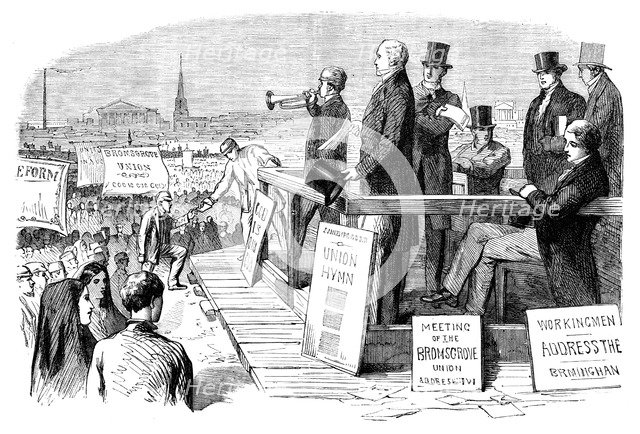 A Reform Act demonstration, Birmingham, West Midlands, c1832 (c1895). Artist: Unknown