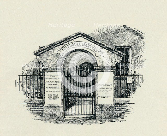 The Tolpuddle Memorial at the Tolpuddle Methodist Chapel, 1934. Artist: Unknown