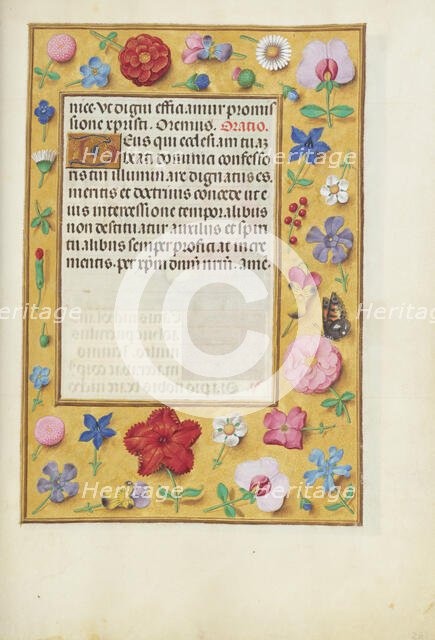 Decorated Text Page; Spinola Hours, about 1510-1520. Creator: Unknown.