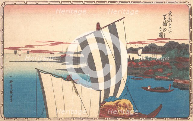 Shell Gathering at Shibaura. Creator: Ando Hiroshige.