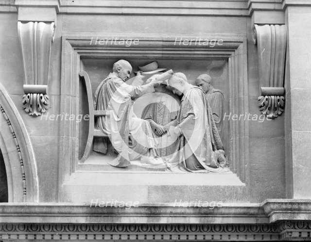Carved panel in examinations schools gateway, Oxford University, Oxford, Oxfordshire, c1860-c1922. Artist: Henry Taunt