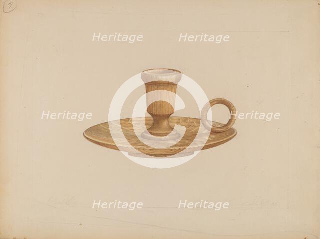 Candle Holder, c. 1937. Creator: Arthur Wegg.