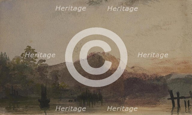 View of a Mountain, mid 19th century. Creator: Alfred Jacob Miller.