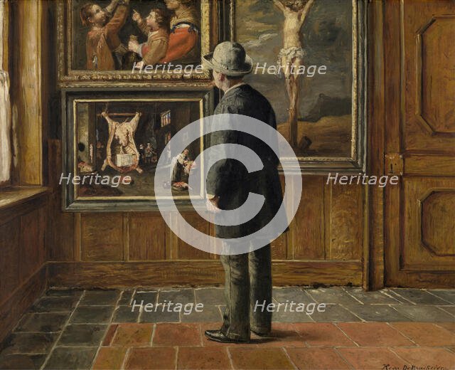 The Art Lover, 1884. Creator: Henri Jean Augustin de Braekeleer.