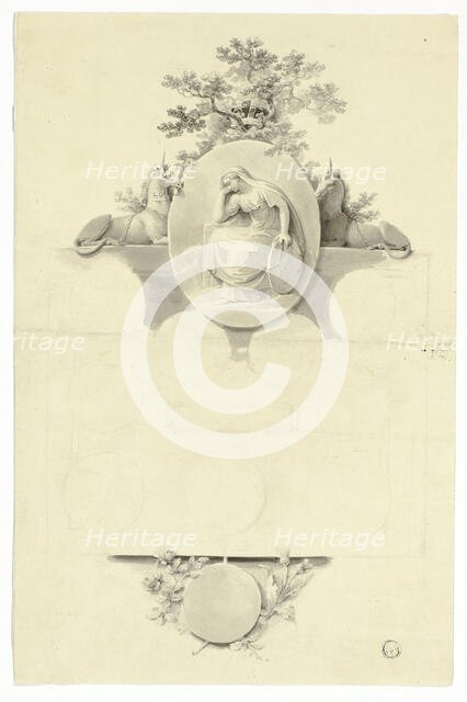 Tomb Monument and Detail, c. 1790. Creator: John Bacon I.