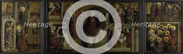 Triptych with Scenes from the Life of the Virgin, c.1450. Creator: Anon.