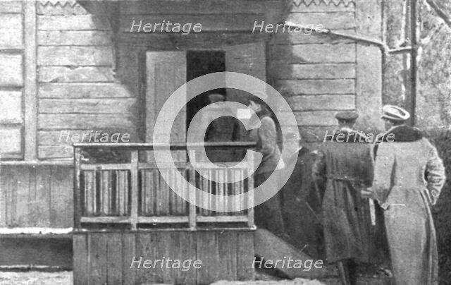 Dissolution of the Eastern Front; Entrance of delegates to the building ..., 1917. Creator: Unknown.