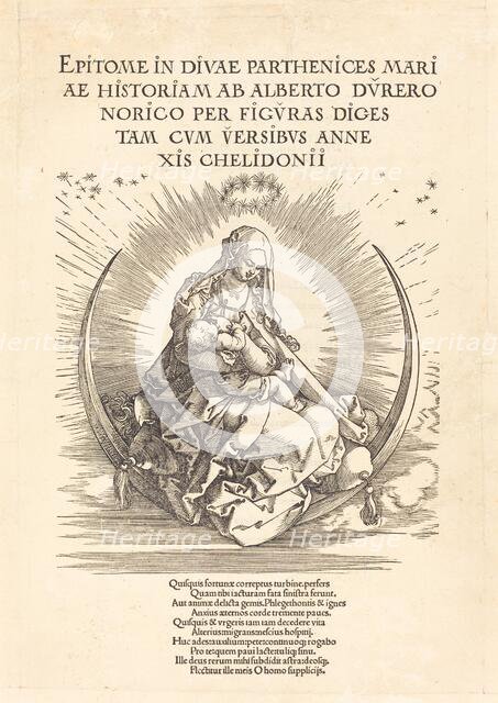 The Madonna on the Crescent, 1510/1511. Creator: Albrecht Durer.