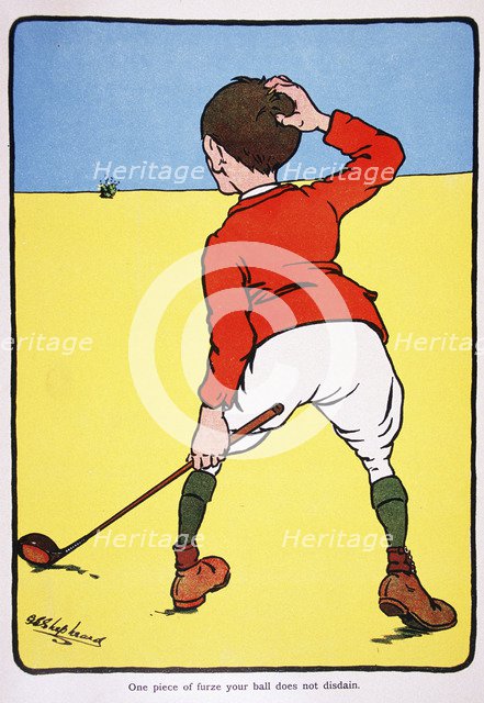 Golfing postcard, c1920s.  Artist: George Shepheard