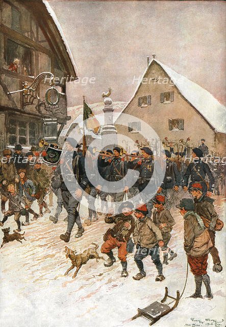 'Nos chasseurs en Haute-Alsace (Saint-Amarin)', 1916. Creator: Georges Bertin Scott.