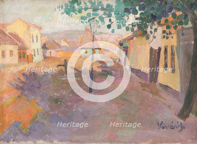 Street in Kosice, 1905-1910. Creator: Konstantín Kövári-Kacmarik.