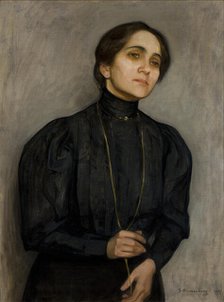 Portrait of Maria Feldman, 1907. Creator: Samuel Hirszenberg.