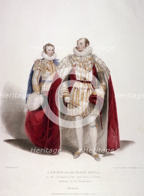 Frederick Augustus, Duke of York in the coronation dress and robes of estate, 1824. Artist: Samuel William Reynolds