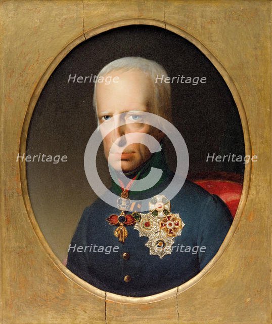 Portrait of Holy Roman Emperor Francis II (1768-1835), c. 1830. Creator: Anonymous.