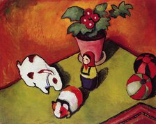 Little Walter's Toys, 1912. Artist: Macke, August (1887-1914)