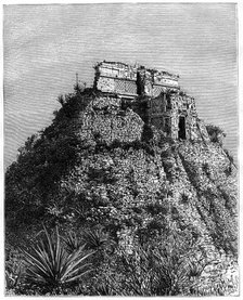 Uxmal, Pre-Columbian ruined city of the Mayan civilization, Yucatán, Mexico, 19th centArtist: T Taylor