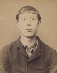 Grandidier. Louis, Auguste. 20 ans, né à St-Denis (Seine). Journalier. Anarchiste. 1/3/94., 1894. Creator: Alphonse Bertillon.