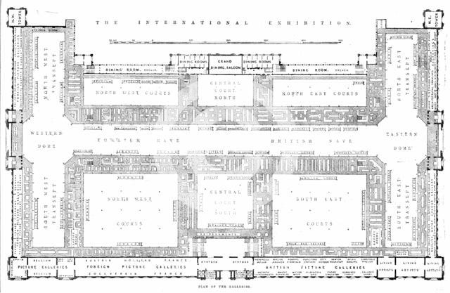 The International Exhibition: plan of the galleries, 1862. Creator: Unknown.