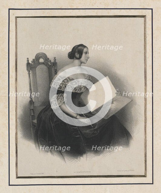 Portrait of Countess Alexandra Potocka (1818-1892), after 1841. Creator: Ulrich, Carl Wilhelm (1815-1875).