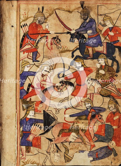 Illustration to the epic poem The Knight in the Panther's Skin by Shota Rustaveli, 17th century.