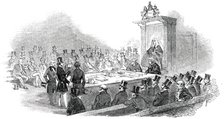 Baron Rothschild at the Table of the House of Commons - Taking the Oaths, 1850. Creator: Unknown.