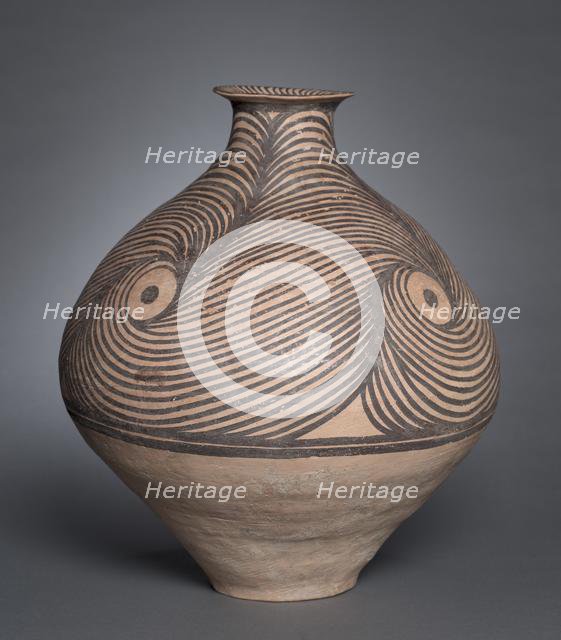 Jar with Spiral Designs, 3300-2650 BC. Creator: Unknown.
