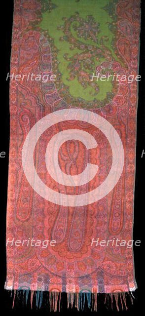 Burnoose, Narrow Shawl, or Scarf, France, c. 1862. Creator: Unknown.