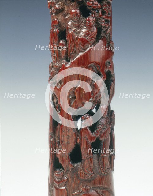 Bamboo incense holder, China, probably 1602. Artist: Zhu Zhizheng