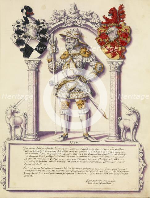 Friedrich III Hohenzollern; Chronicle of the Hohenzollern Family, about 1572. Creator: Jorg Ziegler.