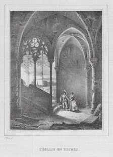 L'Eglise en Ruines, ca. 1834. Creator: Anon.