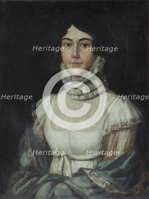 Portrait of Maria Mikhaylovna Lermontova (1795-1817), 1810s. Artist: Anonymous  