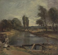 Flatford Lock, between 1810 and 1811. Creator: John Constable.