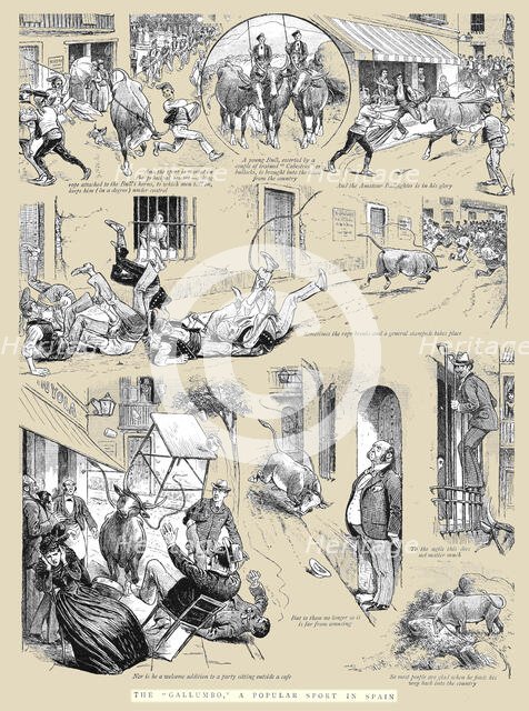 '' The "Gallumbo," a popular Sport in Spain', 1891. Creator: Unknown.