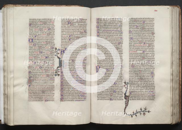 The Gotha Missal: Fol. 54r, Text, c. 1375. Creator: Master of the Boqueteaux (French); Workshop, and.