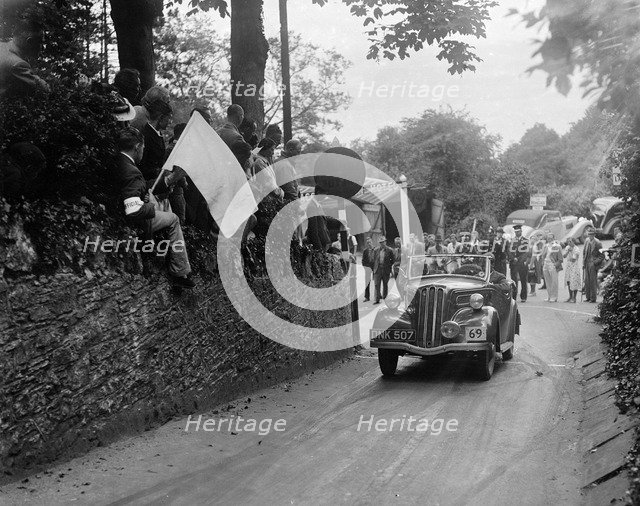 Ford Model C 10 of J Whalley competing in the MCC Torquay Rally, Torbay, Devon, 1938. Artist: Bill Brunell.