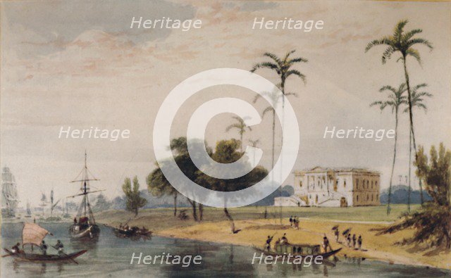 'In the Garden House Reach, Calcutta',  c1786-1791, (1935). Artist: William Daniell.
