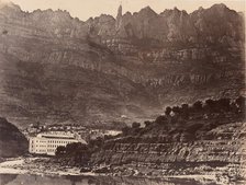Monserrat, Vista general de la montaña desde Monistrol, 1860. Creator: Charles Clifford.