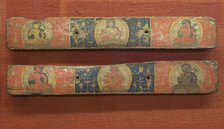 Pair of Manuscript Covers: Prajnaparamita Flanked by Bodhisattvas (above)...12th century. Creator: Unknown.