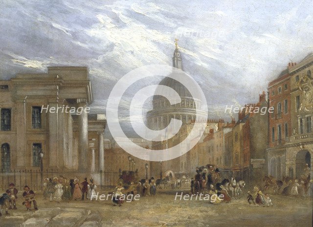 'The Old General Post Office and St Martin's le Grand', 1835.                                        Artist: George Sidney Shepherd