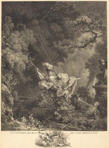 Les Hazards heureux de l'Escarpolette, probably 1782. Creator: Nicolas Delaunay.
