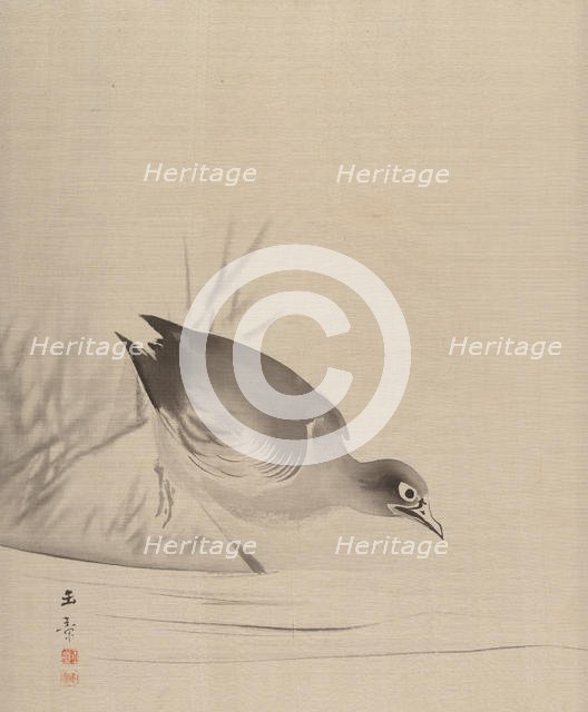 Bird at the Water's Edge, 1887-92. Creator: Gyokusho Kawabata.