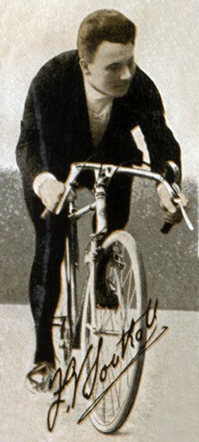Frank Southall, cycling champion, 1935. Artist: Unknown