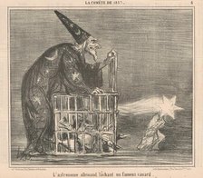 L'astronome allemand lachant un ... Canard, 19th century. Creator: Honore Daumier.