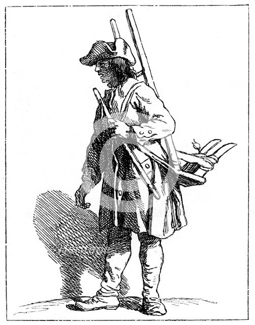 A Street Porter, 1737-1742.Artist: Bouchardon